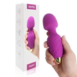 Handheld Waterproof Wand Massager USB Fast Rechargeable 10 Modes Relieve Muscle Pain (purple1)