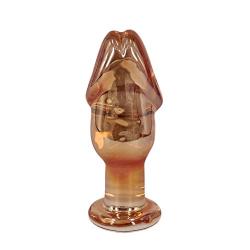 Eastern Delights Cute Glass Pleasure Wand Dildo, Anal Sex Toy Butt Plugs (L)