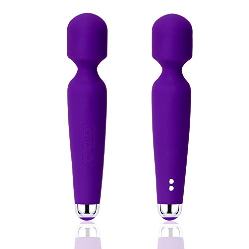 ZOYOL Personal Wand Massager, Cordless Wand Massager, Wireless Wand Massager Waterproof, Wireless Handheld Full Body Wand Massager with 50 Powerful Patterns for Back Neck Shoulder Legs Massage, Purple