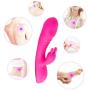 Waterproof Handheld Clitoris Stimulation Rabbit Vîb~rá~törs G-Spōt Rechargeable Multi Speed Vibe for Women and Couples