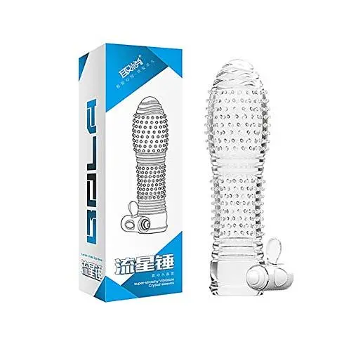 Love Fly Crystal Condom Cover Enlarger Extender Reusable Condom Sleeve Case Pumps Enlargers for Men Women and Couples New