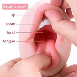 Risareyi Mens Gifts Secret Gifts,Male 3D Realistic Oral Cup, 2-In-1 Toy,Genuine Silicone Toy For Men Sports Goods