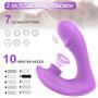 Clitoral Sucking Vibrator G Spot Dildo Vibrator with 7 Powerful Suction Modes 10 Vibration, PALOQUETH Clit Sucker Oral Sucking Adult Sex Toy for Women, Couples, Rechargeable Waterproof 2 in 1 Suction