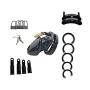VBJEW Shirt Black/Clear Plastic Male Chastity Device Cock Cage Pê-niš Lock Male Chastity Belt Adult Sexxcv-Toys for Men Pê-niš,CB6000 with Box t-