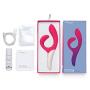We-Vibe Nova Rabbit Silky Silicone Vibrator with 2 Motors, Flexible Clitoral arm That Stays in Contact + 30ml Lube