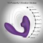 Clitoral Sucking Vibrator, G Spot Clit Dildo Vibrators Waterproof, Rechargeable Clitoris Stimulator with 10 Suction & Vibration Patterns Sex Toys for Women (Purple)