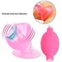 NINEGA Multi Speed Vibrating Oral Juicy Clit Pussy Lips Bullet with Suction Cup Pump Vibrate Toy for Women Pink