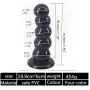 DanHu-Massagers Anall Massage But-t Toys Stick Beginner Kit Set PVC Thick A-nus Beads Expander for Dilation Therapy Black DanHu-Massagers Anall Massage But-t Toys Stick Beginner Kit Set PVC Thick A-nus Beads Expander for Dilation Therapy Black