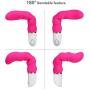 Sexy Slave Bendie Jessica Waterproof Flexible 10 Modes Silicone G Spot Vibrator, Clitoral Stimulator, Vibrant Toy, Pink
