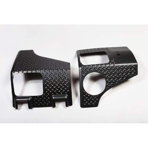 Rugged Ridge 11651.01 Black Diamond Plate Body Armor Kit, Rear Quarter Panel- Pair for 2007-2018 Jeep Wrangler Unlimited