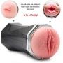 Riliy- Male Exèrcǐsè Training USB Electric Male T-Shirt 2 in 1 Automatic Intelligent Noiseless Voice Mǎssǎgè Toy with Headphone Mode Couple Best Gift