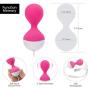 Pure Love Vibrating Silicone Kegel Exercise Balls for Beginners & Advanced, Pelvic Strengthening and Tightening, Pink Color Massage Balls, Clitoral Stimulator, Vibrator