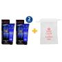 Sensuous Edge Delay Gel (2 Pack) + Custom Pouch. Natural, Prolonging and Desensitizing Delay for Men. NO Lidocaine, Non-Numbing Long Lasting! Ultimate Staying Power