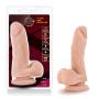 5.75" Realistic Small Veiny Dildo - Petite Cock and Balls Dong - Suction Cup Harness Compatible - Sex Toy for Women - Sex Toy for Adults (Beige)