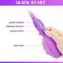 Inflatable Vibrating Dildo with 3 Speeds 4 Strong Vibration Modes Dual Motor for Intense Stimulation, PALOQUETH Waterproof Clitoris Vibrator with Bunny Ears Realistic Shaft Hand Bulb for Women