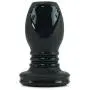 Doc Johnson Platinum Premium Silicone - The Stretch - Hollow Butt Plug - Medium - Black
