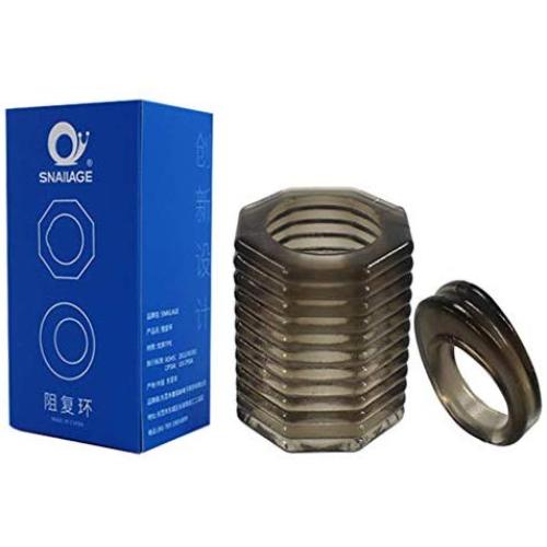 TPTPMAY 2pcs Silicone Pennis Sleeve Powerful Massage Long Lasting Toys for Men