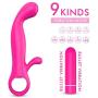 RITER 9 Vibrantion Modes Vibrantor G Spotter Stimulator Rechargeable Massager Adullt Six Toys for Women Hot Pink