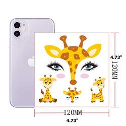 Fanoshon Animal Temporary Face Tattoo Sticker Set for Kids Adults, Water Transfer Butterfly Panda Deer Giraffe Fairy Floral Festival Body Paint Makeup Decoration Stickers for Halloween