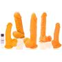 Lickerlish Complete 5 Dildo Collection 100% Silicone Dildos (Orange)