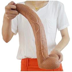 Beginner AñāĹ Massager 15.5 Inch Dual Density Silicone Massage Hands-Free Womens Toys for Life-Like Experience (Flesh) Thrusting Plug