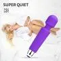 Rechargeable Personal Wand Massager, Compact Power Wand Massager, 20x Multi-Speed Vibrations (Purple) Rechargeable Personal Wand Massager, Compact Power Wand Massager, 20x Multi-Speed Vibrations (Purple)