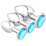 FeiGu 3 Pieces 1 Set Steel Jewel Butt Play Plug Sex Toys for Adults