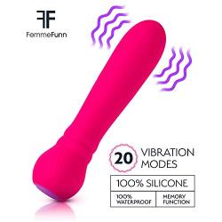 High End & Powerful Ultra Bullet Body Massager with 20 Vibration Modes, Body Safe Silicone, and Waterproof Paired with Aqua Water Based Lube (Pink)