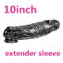 MISSOX 10inch Pê-NIS Sleeve Vib-ratór Reusable Cóndoms for Men Pê-NIS En-la-rgement Delay Ejacuation Trainer Pê-nisring Cóndom Condones Safer