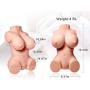 Lifelike Silicone TPE Sex Doll Male Masturbator Realistic Adult Sex Toy for Men Practice Pussy Ass with Soft Squeezable Silicone Breast for Man Masturbation