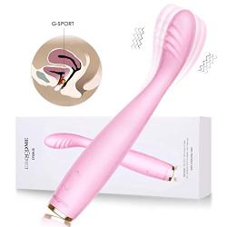 Powerful G-Spot Vibrator Dildo with Textured Tip Bendable Shaft for Precise Clitoris Stimulation, Erocome Clitoris Stimulator Sex Toy with 10 Vibration Mode 5 Speed Quiet Motor for Couple Foreplay