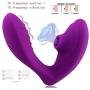 Qbyoop 10 Frequency Sucking Wand Massage, Wearable Perfect Clǐt-Oral Sucking VǐbRator Excited (Color : Purple)