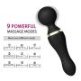 Handheld Cordless Powerful Electric Massager with 9 Vibration Modes, Full Body Massager, Waterproof Rechargeable Personal Massager, Sports Recovery and Relieve Muscle Ache