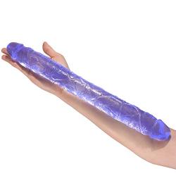 Double-Ended Dildo Flexible Realistic Jelly Dildos Dong for Anal Play G-spot Stimulator Sex Toys for Women Lesbians,15inch