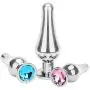 Anal Plug Anal Trainer Kit, Greatlevel Tapered Metal Jeweled Fetish Jewelry Butt Plug Anal Sex Toys Women Men Couples Lover (3PCS)