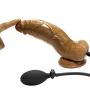 Inflatable Dildo with Suction Cup,Huge Dildo Anal Vaginal Stimulation,Testicles and Obvious Glans Female Sex Toy Create a Full Feeling Orgasms, Dong Max Insertable (Flesh Dildo)