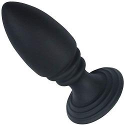 Large Silicone Anal Plug - Textured Butt Sex Stimulator - Suction Base Sex Toy