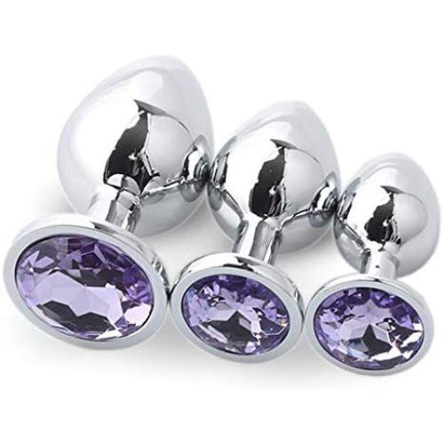 Guiseniour 3pcs Metal Ainal Plug Massager Buttt Stimulation Adullt Six Toys Fo Women Men Guiseniour 3pcs Metal Ainal Plug Massager Buttt Stimulation Adullt Six Toys Fo Women Men