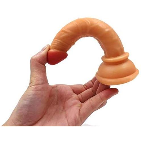 JSCRlove 6 inch Flesh Dillo with Strong Suction Cup Real Feel Toy with Strong Base,Womens Hands-Free Cups Women Socks