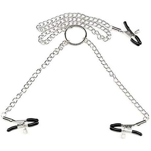 Three-Headed Clip Chain Jewelry Adjustable Clip (Silver)