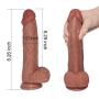 Lfcmf Double Layer Silicone 8.26 Inch Realistic Soft-Ďîldɔ Relax Massage Wand Female Toys