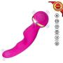 Waterproof Cordless Personal Massager Therapeutic, Massage Powerful Hand held Magic, Rechargeable Mini Stress Relief Silicone Foot Back Neck Stress Away Sport Recovery (Pink)