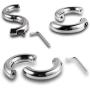 5 Size Stainless Steel Ball Scrotum Metal Penis Cock Ring Delay Sex Toy Men (39mm)