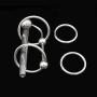 Raycity Stainless Steel Urethral Sound Catheter Stretching Dilator Penis Plug w/ 2 Rings for Male Beginner