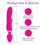 Wand Massager, Cordless Waterproof Massager for Body Muscles, Small Handheld Massager With 10 Powerful Modes, Quiet and Safe