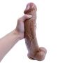 12.59in Safe Real Big Soft Simulation Strong Suction Real SE Toy Stick for Women, Brown