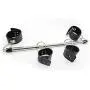 daogong Soft Leather Fixed or Detachable Handcuffs and Ankle Shackles for Stage Props