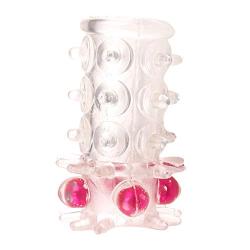 Sixinu Transparent Bead Massager Sleeves Rings Extender Toys for Male