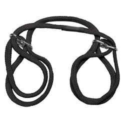 Doc Johnson Japanese Style Bondage - 100% Cotton Wrist or Ankle Cuffs - Quick, Easy Use and Removal, Black