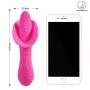 G-spot Clitoris Stimulators Vibrators, Multi-Function Licking Tongue Vibrator Silicone Whisper Quiet Oral Sex Toy with 10 Frequency Waterproof Rechargeable G-Spot Massager for Lesbian Gay Couple(Pink)